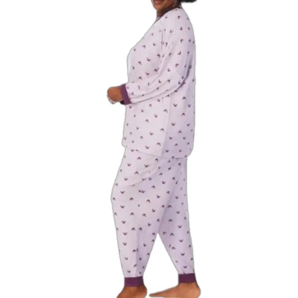 Disney Ladies Minnie Mouse Pajamas Purple Set Size 2X NWT - Picture 3 of 6